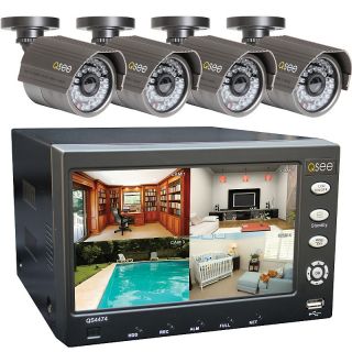 See Q See 7 LCD, 500GB HDD DVR System with 4 Security Cameras