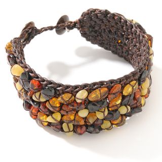 Age of Amber Age of Amber Multicolor Amber Woven 8 Toggle Bracelet