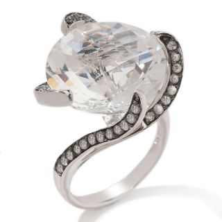  16 84ct white quartz and zircon sterling silver ring rating 19 $ 48 97