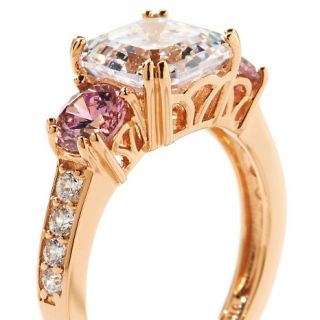 Jean Dousset 4.2ct Absolute™ White and Pink 3 Stone Ring
