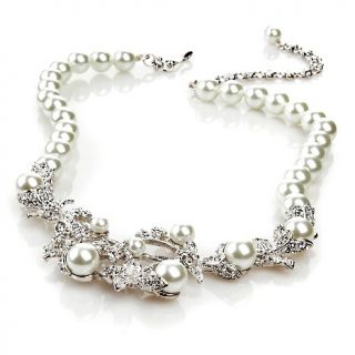 Heidi Daus Vine and Divine Crystal and White Glass Pearl 17 1/2&quo