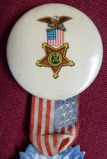 Civil War Gar 44th State Encampment Badge Indiana 1923 