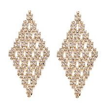graziano ice alert crystal diamond shaped earrings $ 54 95