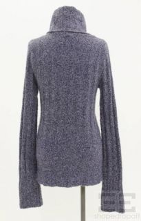 Emanuel Emanuel UNGARO Purple Wool Cashmere Turtleneck Sweater Size P