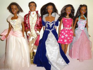  African American Barbie Dolls Lot