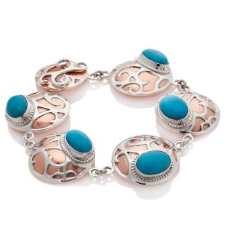 Jewelry Bracelets Tennis Jay King Turquoise and Sterling Cut Out