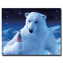  49 95 coca cola polar bears with christmas tree canvas art $ 49 95