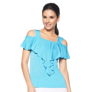 Slinky® Brand Off the Shoulder Flounce Top