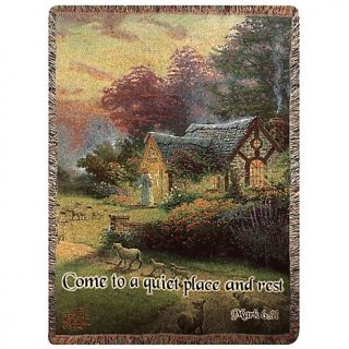 Good Shepherds Cottage Scripture Throw   60 x 50