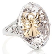 Michael Anthony Jewelry® Diamond Accented Sterling Silver Locket Ring