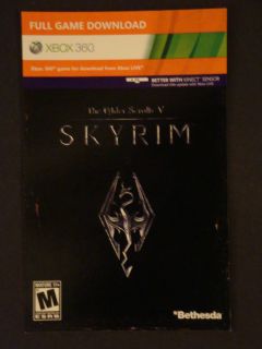 Elder Scrolls V Skyrim Full Game  Xbox 360