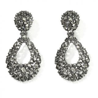 Joan Boyce Too Glamorous for Words CZ Clip On Drop Earrings