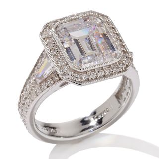 Jean Dousset Absolute Emerald Cut Antique Design Ring at
