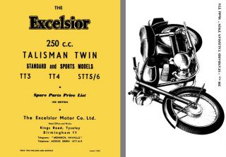 Excelsior Talisman Twin Standard & Sport 1958   The Excelsior 250cc