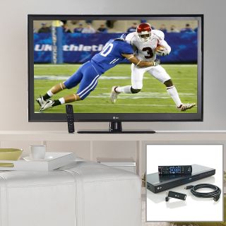 LG 55 1080p LED LCD HDTV with Blu ray Disc Player, Wi Fi Adapter and