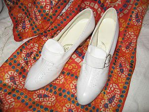 White Vintage Shoes 1930s 1940s Sz 4 5 Clean Lovely