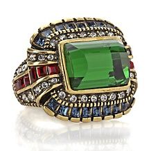 Heidi Daus Double Trouble Crystal Accented Ring