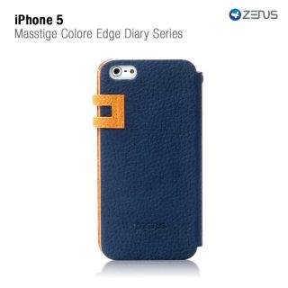 Navy Two Tone Protective Case Wallet for iPhone 5 Diary Series Credit