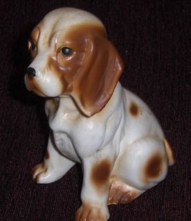 Vtg English Springer Spaniel Dog Figurine Ceramic Puppy