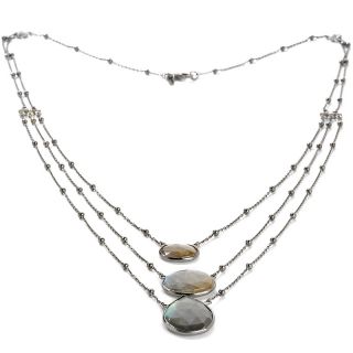 Jewelry Necklaces Drop Rarities 3 Strand Labradorite Drop
