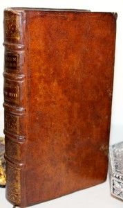 1749 Year Old Vellum RARE Lot Antique Books Beautiful Leather Library