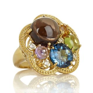 Sima K Multigemstone Vermeil Cluster Ring