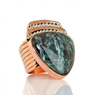 Jewelry Rings Gemstone Jay King Russian Seraphinite 2 Tone Ring