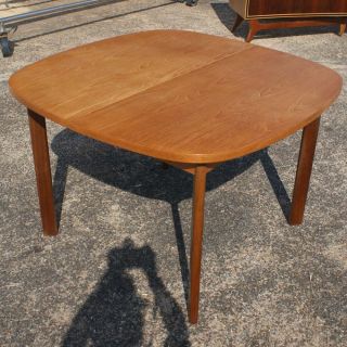 vintage danish extension dining table teak construction 44 width