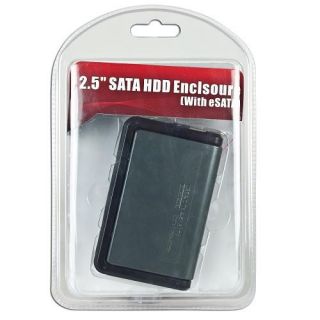 New 2 5 USB 2 0 External SATA HDD Enclosure Gray Black Supports Up to