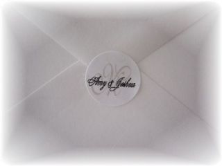 Personalized Monogram Wedding Envelope Seals Stickers