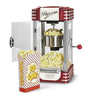 Mini Popcorn Machine w/ Stainless Steel Kettle ~ Home Retro Countertop