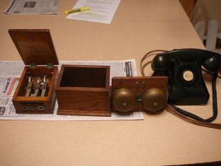 WESTERN ELECTRIC phone remote ringer box jack box choice oak dove