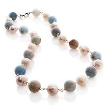  Carol Brodie Cultured Freshwater Pearl and Black Agate 72 Necklace