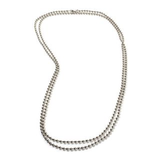 Stately Steel Beaded 70 Chain Necklace