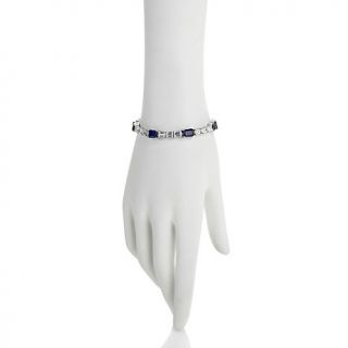 Jean Dousset Absolute Emerald Cut Created Sapphire Bracelet