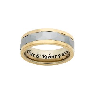  two tone faceted engraved message band rating 1 $ 78 00 s h $ 5