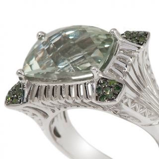 Victoria Wieck Prasiolite and Green Diamond Ring