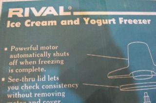 rival electric large 6 quart almond ice cream maker freezer yogurt
