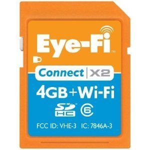Eye Fi Connect X2 4GB Class 6 SDHC WiFi Flash Memory SD Card 4 GB Eye