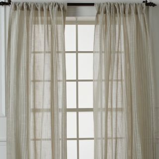  Window Treatments Drapes Savannah Stripe Sheer 84L Drapery Panel Pair