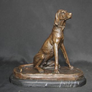 English Bronze Pointer Dog Statue Casting