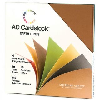  Paper Cardstock American Crafts 80 lb. Cardstock   Earthtone Colors
