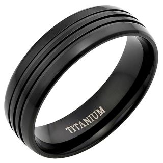 New Mens Black Titanium Ring Engraved I Love You Inside