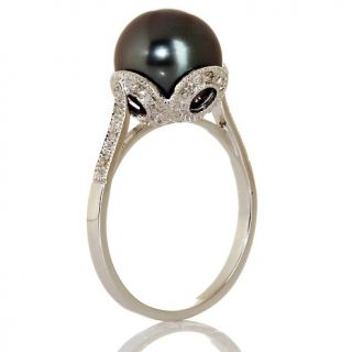 Designs by Turia 9 10mm Cultured Tahitian Pearl and White Diamond