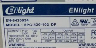 Enlight HPC 420 102 DF 420W ATX PC Power Supply En 8420934
