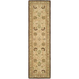 Safavieh Anatolia Hand Tufted Wool Ivory Brown 23 x 12 Rug