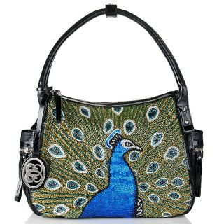 Sharif Couture Exotic Creature Hand Beaded Leather Shopper