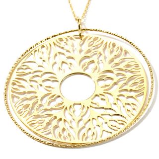 Technibond® Round Hanging Floral Drop 16 Chain Necklace