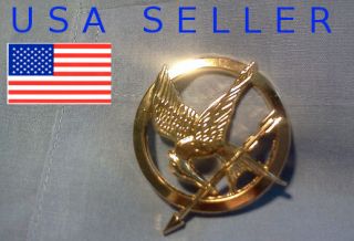 The Hunger Games Gold Plated Pin Awesome Free Gift Brooch Replica
