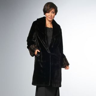  timeless by naeem khan tissavel faux black mink coat rating 8 $ 249 94